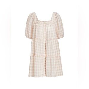 En Saison Pink Checkered Casual Dress
